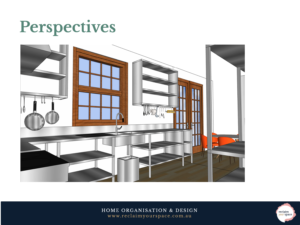 Interior decorating: kitchen design: perspective 1