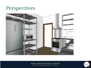 Interior decorating: kitchen design: perspective 3