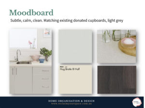 Interior decorating: kitchen renovation: style board