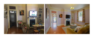 Home staging: before & after: living room