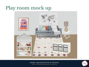 Interior decorating: styling: play room mock-up